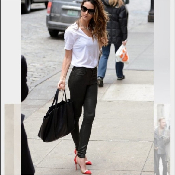 Citizens of Humanity Rocket High Rise Wax Coated Leatherette Skinny Jeans - Picture 2 of 14